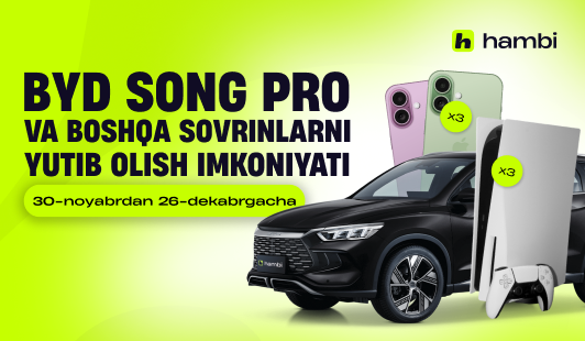 🎉 “hambi”da “Sovrinlar mavsumi” 2-bosqichi boshlanmoqda!