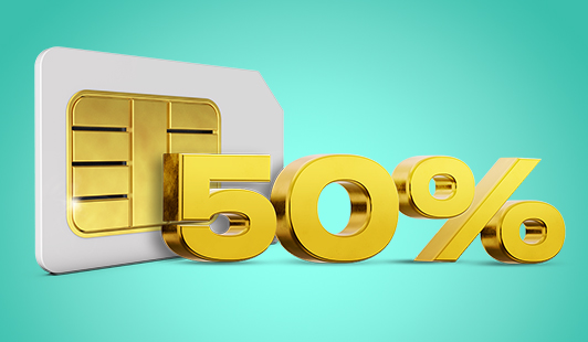 50% discount on beautiful numbers