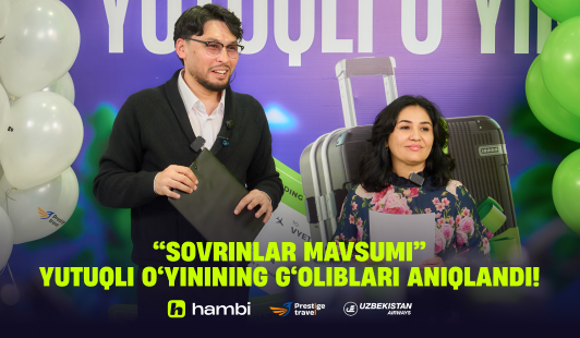 🎁 “Sovrinlar mavsumi” yutuqli o‘yinining g‘oliblari aniqlandi!